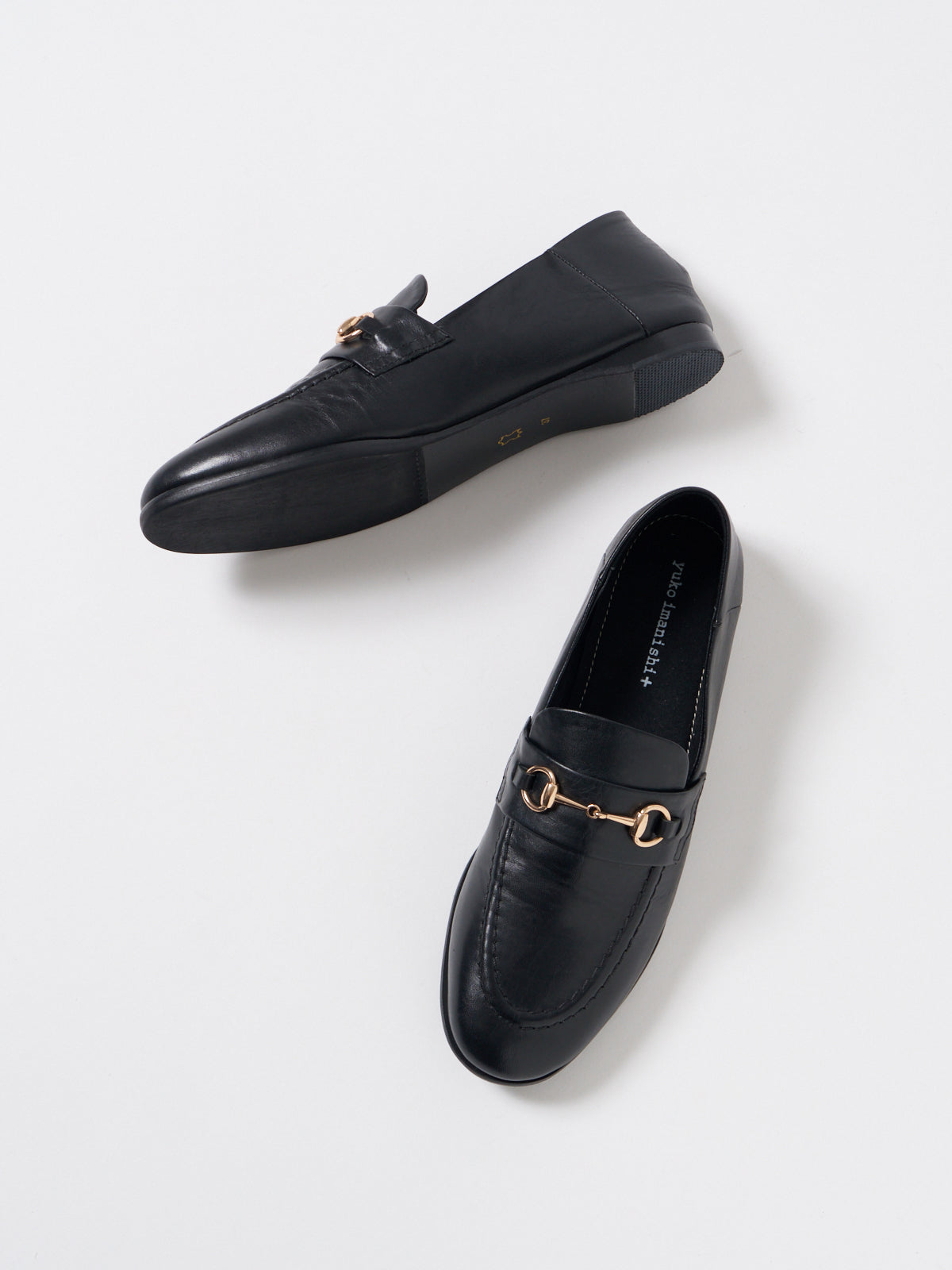 ROPE ブラックレザー ローファー定価15400 ロペ ROPE' イタリアンレザーローファー （ブラック（01